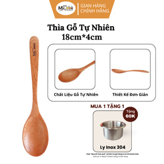 muỗng, thìa gỗ xà cừ MyCook an toàn cho nhiệt độ cao, hạn chế mối mọt, chất liệu bền bỉ