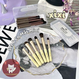 [XIXI] Set 6 Cọ Mắt XIXI, Cọ Trang Điểm Mini Mảnh Mai Kèm Hộp Đựng Six-Piece Eye Brush Set (X-777)