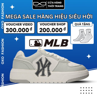 Giày mlb chunky liner ny yankees 'grey' 3asxca12n-50grl chính hãng dành cho nam nữ, mlb real fullbox oxo fashion