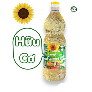 Dầu hướng dương Nga Hữu Cơ 1L nguyên chất 100% -  cao cấp đầy đủ giấy tờ