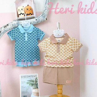 Bộ quần áo cộc tay màu trơn ponie bu, bu baby cho bé 6m - 4y