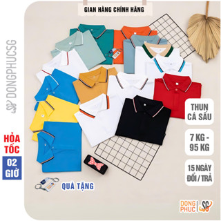 Áo gia đình có cổ polo vải thun cá sấu dày dặn đủ size bé trai gái để làm đồng phục A3S DONGPHUCSG