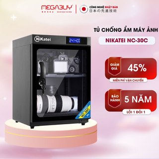 Tủ chống ẩm máy ảnh 30 lít nikatei nc-30c nhập khẩu , tủ hút ẩm máy ảnh 30l tự động 2 ngăn- bảo hành 5 năm