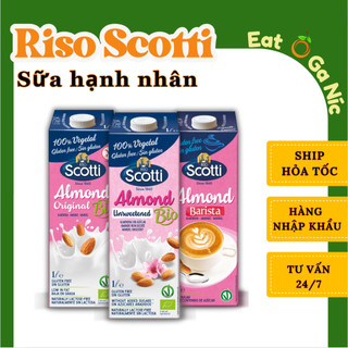 Sữa hạnh nhân hữu cơ riso scotti nhập khẩu ý - orgranic almond drink - hộp 1l
