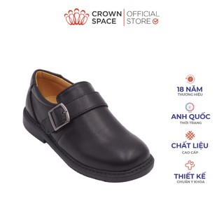 Giày tây dành cho bé trai đi học, đi chơi, đi dự lễ hội CROWN SPACE thiết kế chuẩn y khoa chính hãng CRUK166.