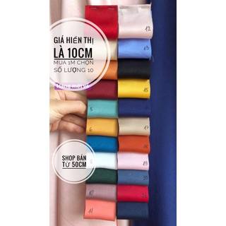 Lụa Ngọc Trai - giá hiển thị là giá 10cm, mua 1m chọn sl 10.