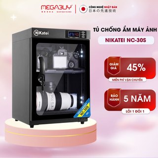 Tủ chống ẩm máy ảnh 30L điện tử nhập khẩu Nikatei NC-30S, tủ hút ẩm máy ảnh 30 lít 2 ngăn chống xước tiết kiệm điện