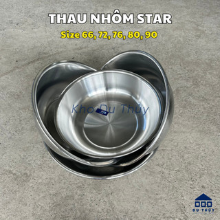 Thau nhôm tròn lớn giá rẻ đường kính 66, 72, 76, 80 cm, miệng cuốn bo tròn của Gia dụng Du Thuỷ