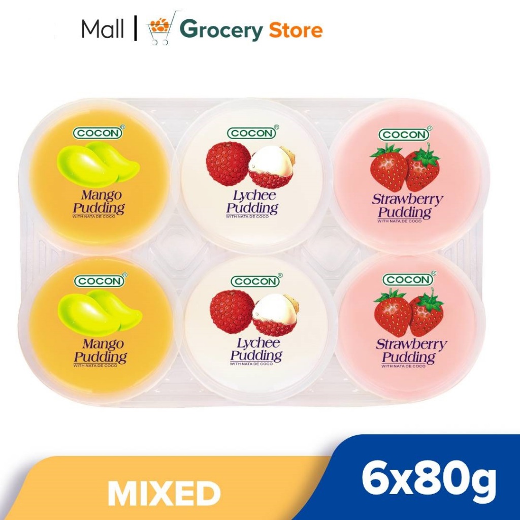 Thạch vỉ COCON Pudding Assorted 480g