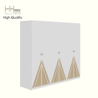 Happy furniture , tủ quần áo 6 cửa mở - charis , tcm_122 , 220cm x 59cm x 200cm