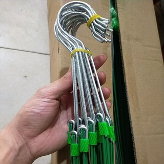Set 10 móc kẽm bọc nhựa 1.2m treo lan - hàng loại 1 - ly to - chống han rỉ 100%