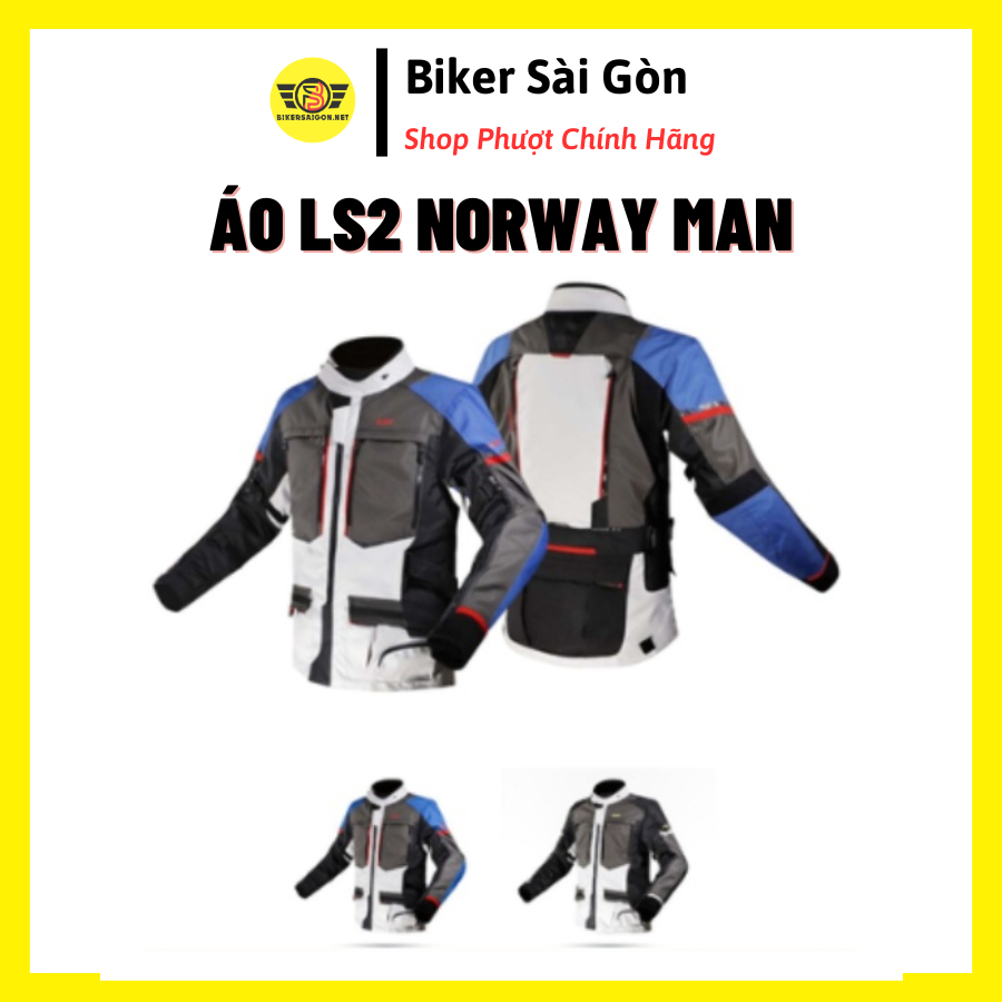 Áo Thời Trang Bảo Hộ Lái Moto, Xe Máy Nam Nữ Kháng Nước LS2 Norway Man - BikerSaiGon