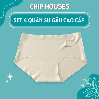 Set 4 Quần lót nữ thun lạnh đúc su cao cấp không đường may thoáng mát ôm trọn vòng 3 quyến rũ AN504