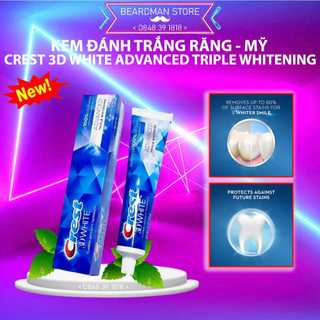 Kem đánh răng Crest 3D White Advanced Whitening 158g