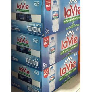 Thùng 24 chai nước khoáng thiên nhiên LAVIE 350ml- Hàng chuẩn công ty