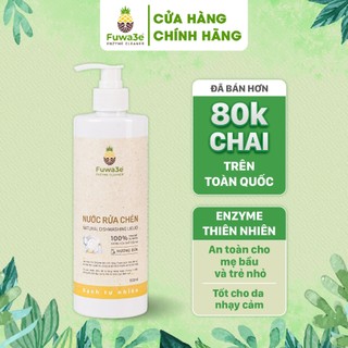 Nước Rửa Bát Hữu Cơ Fuwa3e Organic Enzyme Sinh Học 500ml An Toàn Cho Bé Bảo Vệ Da Tay