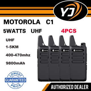 【Mua 2 Gửi 2】Motorola C1 Bộ đàm UHF(400-470MHz) 5W Mini Walkie Talkie 16 Channel 9800Mah Khoảng cách giao tiếp 5km