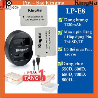 PIN SẠC THAY THẾ CHO MÁY ẢNH KINGMA LP-E8