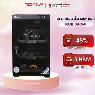 Tủ chống ẩm máy ảnh 60 Lít nhập khẩu Fujie DHC60, hộp tủ hút ẩm máy ảnh lens ống kính 60L 3 ngăn drycabinet
