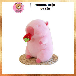  Gấu Bông Chuột Capybara  Màu Hồng  Ăn Quả Dâu  Rút Mũi Chậm  Hot Trend Đáng Yêu Món Quà Dành Cho Mọi Lứa Tuổi Gấu Bông B 