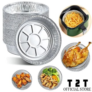 Sét 100 khay tặng 1 khay đá tròn – giấy bạc T2T khay lót nồi dùng cho nồi chiên không dầu