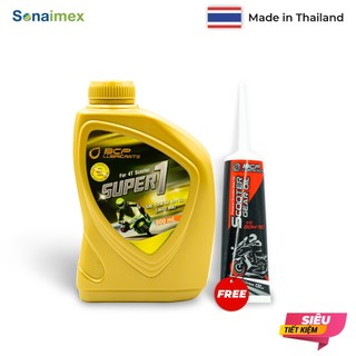 Combo Nhớt Xe Tay Ga BCP Thái Lan 10W40 SL Chai 800mL + Nhớt Hộp Số Xe Tay Ga BCP 80W90 120mL