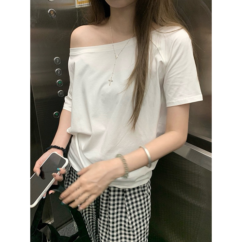 Áo trễ vai cộc tay cotton co giãn 3 Màu Dáng Rộng A101 ( Có bigsize) | BigBuy360 - bigbuy360.vn
