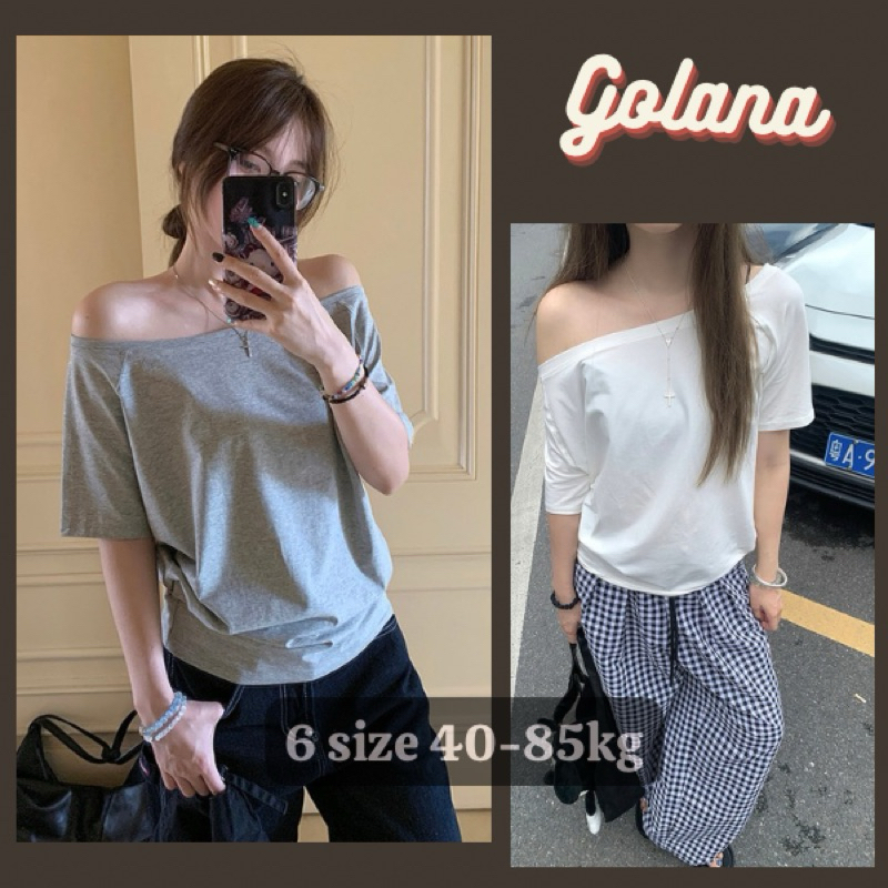 Áo trễ vai cộc tay cotton co giãn 3 Màu Dáng Rộng A101 ( Có bigsize) | BigBuy360 - bigbuy360.vn