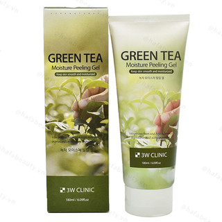 Gel Tẩy Tế Bào Chết Trà Xanh 3W Clinic Green Tea Moisture Peeling Gel 180ml