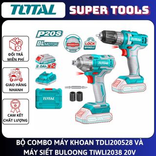 Total bộ combo máy khoan và máy siết buloong tosli230702