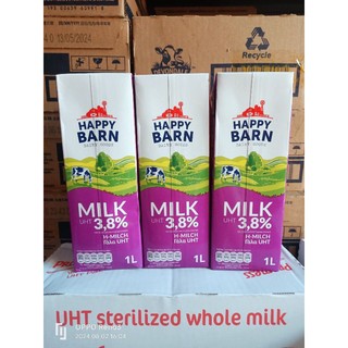   T9 2026  Sữa tươi nguyên kem Happy Barn nhập từ Ba Lan hộp 1 lít thùng 12 hộp 