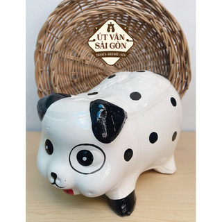 Heo đất chó đóm trắng size L ( 24x15x17 )