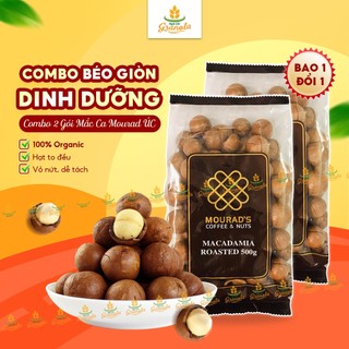 Combo 2 gói mắc ca mourad úc sấy khô nứt vỏ béo giòn thơm ngon 500g/gói