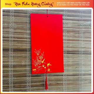 combo 10 tờ Giấy viết thư pháp màu đỏ kích thước 20x40cm