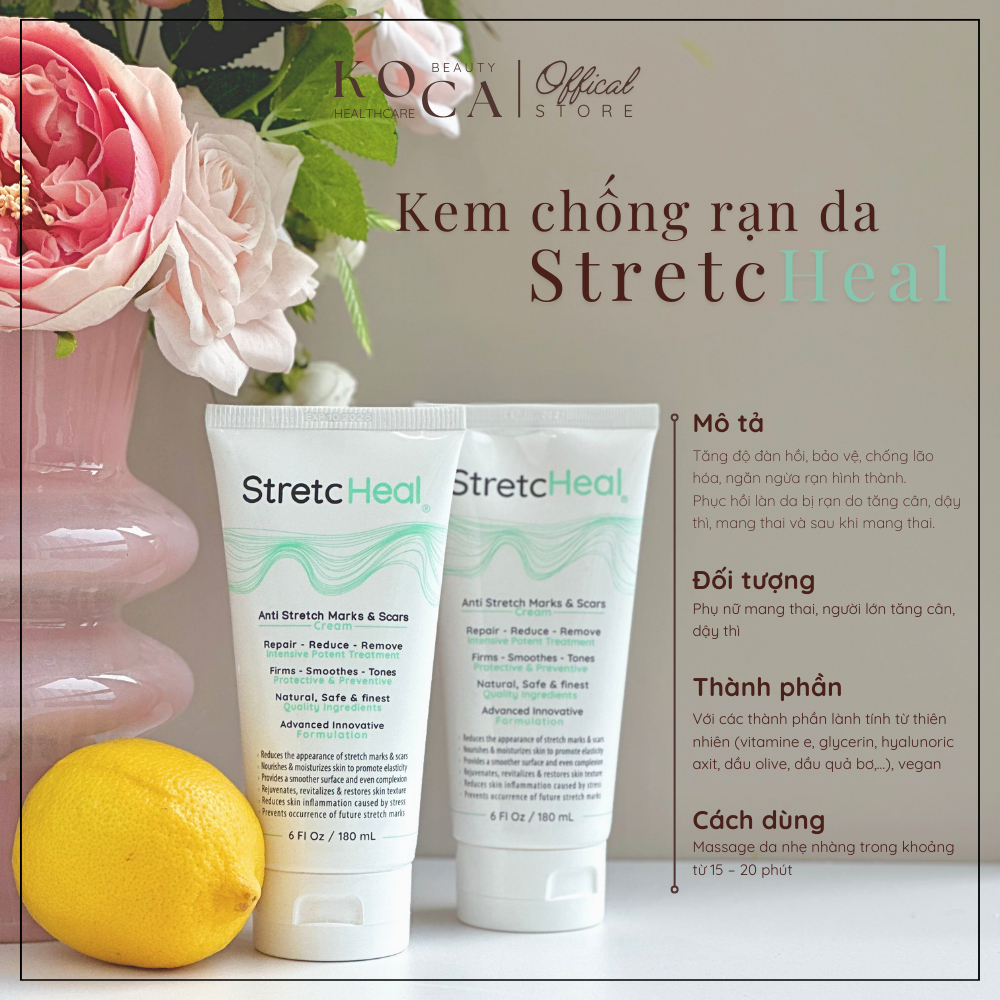 [ STRETCHEAL ] Kem dưỡng & làm giảm rạn da StretcHeal