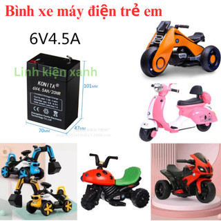 Bình xe điện trẻ em - ô tô điện - xe máy điện - 6v4.5ah