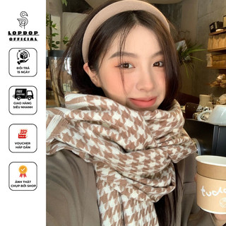 Khăn choàng cổ cao cấp LOPDOP_OFFICIAL , Khăn dạ phong cách Vintage Hàn Quốc K08