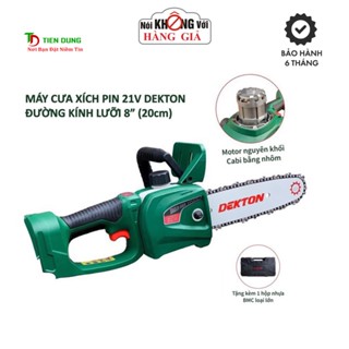  Thân Máy Cưa Xích Dùng Pin DEKTON M21-CS08BL Công nghệ Brushless Dùng chung pin Makita 
