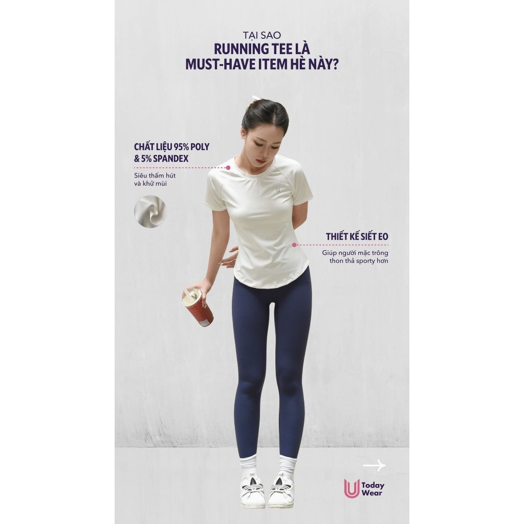 [MUA 1 TẶNG 1] Áo thun thể thao nữ BIGSIZE Running Tee tập gym yoga cổ tròn ngắn tay vải thoáng mát Today U Wear | BigBuy360 - bigbuy360.vn