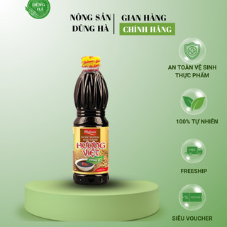 Nước tương đậu nành thanh vị Hương Việt chai 500ml/Có ship hỏa tốc
