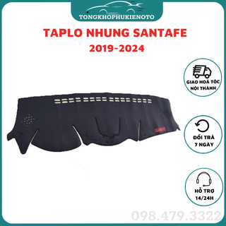 Thảm taplo nhung lông cừu xe Hyundai Santafe 2019- 2020- 2021-2022-2023-2024 Nhung HÀNG ĐẸP