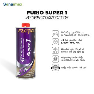 Nhớt Tổng Hợp Xe Số, Xe Côn Tay BCP FURIO 1L 10W40 API SN, Fully Synthetic - Nhớt Thái Lan Nhập Khẩu