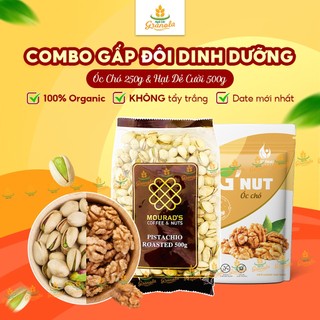 【Combo Tiết Kiệm】Óc Chó G'Nut Mỹ Còn Vỏ 250G + Hạt Dẻ Cười Úc 500G Chuẩn Nhập Loại 1 Chuẩn Chất Lượng (Hạt Ngon)