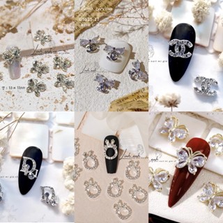 [Giá 1 viên] Charm đá cao cấp, thú, hoa, nơ, trái tim có đá trang trí móng hợp kim các mẫu xu hướng dùng nhiều