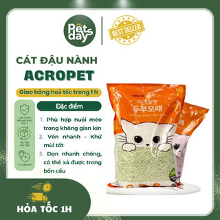 Cát Đậu Nành Cho Mèo ACROPET 5L - Cát Vệ Sinh 100% Đậu Nành , Khử Mùi , Chống Bám Chân Mèo