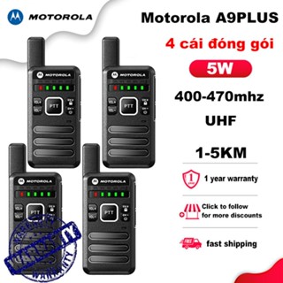  Bộ 4 Máy Bộ đàm Motorola A9Plus Bộ đàm UHF 400-470MHz 5W Mini Walkie Talkie 16 Channel 9800Mah Khoảng cách giao tiếp 5km 