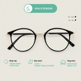 Gọng kính cận mắt nhựa tròn gọng kim loại 8275 - Kính mắt phụ kiện thời trang nam nữ Kihu Eyewear