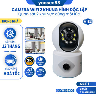 (BẢO HÀNH 1 NĂM) Camera WIFI YOOSEE 1 Mắt/2 Mắt, Xoay 360 độ - Ban Đêm Có Màu, Đàm Thoại 2 Chiều