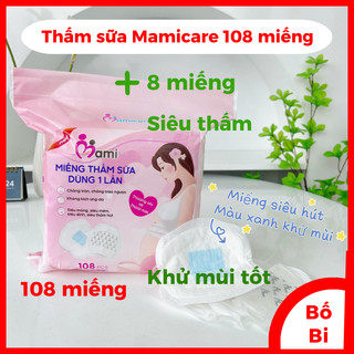 Miếng lót thấm sữa  Mamicare túi 108 miếng  thấm sữa mẹ lót thấm sữa chống tràn - kho sỉ bố bi 