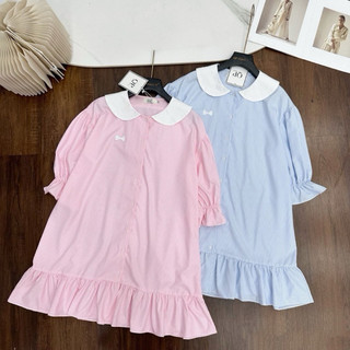 ĐẦM BIGSIZE FORM BABYDOLL SỌC ĐUÔI CÁ [TNT SHOP BIGSIZE 60KG 90KG]